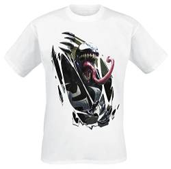 Venom (Marvel) Chest Burst Männer T-Shirt weiß M 100% Baumwolle Fan-Merch, Filme von Venom (Marvel)