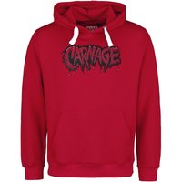 Venom (Marvel) - Marvel Kapuzenpullover - Carnage - X Face - M bis XXL - für Männer - Größe M - rot  - Lizenzierter Fanartikel von Venom (Marvel)