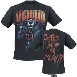 Venom (Marvel) Peter Come Out Männer T-Shirt schwarz S 100% Baumwolle Fan-Merch, Filme von Venom (Marvel)