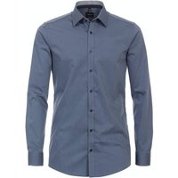 VENTI Businesshemd Businesshemd - Body Fit - Langarm - Einfarbig - Blau von Venti