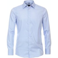 VENTI Businesshemd Businesshemd - Modern Fit - Langarm - Einfarbig - Hellblau von Venti