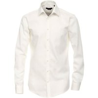 VENTI Langarmhemd Herren Hemd extra langer Arm 69cm Businesshemd uni modern fit Kentkragen, creme HL85, 39 von Venti