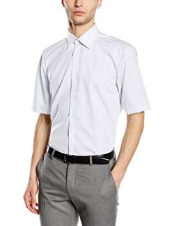 Venti Businesshemd Kurzarm Uni Modern Fit Weiß 38 von Venti