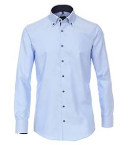 Venti Businesshemd Uni Modern Fit Hellblau 45 von Venti