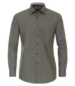 Venti Businesshemd Uni Modern Fit Olive 38 von Venti