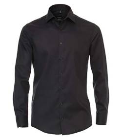 Venti Businesshemd Uni Modern Fit Schwarz 40 von Venti