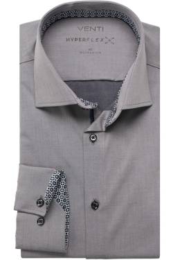 Venti Hyperflex Modern Fit Hemd grau, Einfarbig von Venti