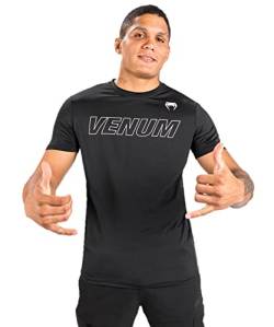 Venum Herren Classic Evo Dry Tech T-Shirt, Schwarz/Weiß, Large von Venum