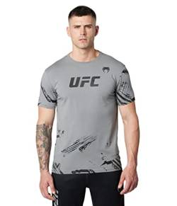 Venum Herren UFC Authentic Fight Week 2.0 Kurzarm T-Shirt, Grau/Schwarz, M von Venum