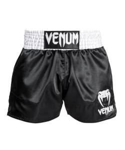 Venum Unisex Classic Shorts, Schwarz/Weiß/Weiß, M von Venum