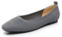 VenusCelia Damen Flexible Knit Flat Shoe, GRAU, 40.5 EU von VenusCelia