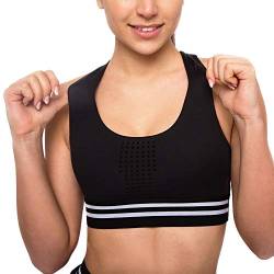 VeoFit Sport-BH für Damen | bügelloser BH | Damen-Bralette | Sport-BH mit Push-up | Büstenheber | mit Polstern ohne Bügel | Yoga-BH, Tennis, Fitness, Pilates | Blickdicht | (75) L von VeoFit