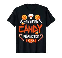 Certified Candy Inspector Kostüm Funny Halloween Idee T-Shirt von VepaDesigns Lustige Halloween Geschenk Idee Witzig
