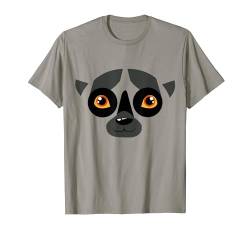 Lemur Gesicht Kostüm Lustiges Tier Halloween Geschenk T-Shirt von VepaDesigns Lustige Halloween Geschenk Idee Witzig