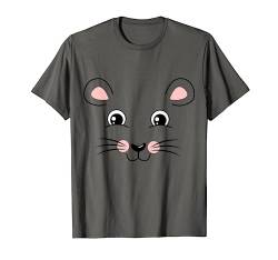 Ratte Gesicht Kostüm Lustiges Tier Halloween Geschenk T-Shirt von VepaDesigns Lustige Halloween Geschenk Idee Witzig