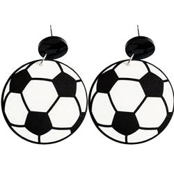 Dangle Drop -ohrringe 1pair Leicht Fußball Geformte Ohrringe Acrylrunde Ohrringe Für Frauen Mädchen von Vepoty