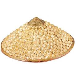 Vepoty Lustige Partyhüte Orientalische Hut, Bambus Konisch Asiatische Reisbauernhüte Chinesische Reismütze Hut von Vepoty