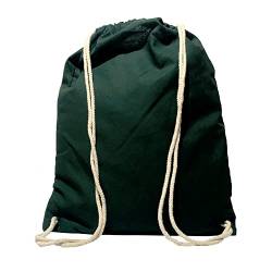 Veproli Baumwoll Turnbeutel Sportbeutel Zuziehbeutel Gymsack Sack Jute Schule Rucksack (Waldgrün) von Veproli