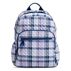 Vera Bradley Damen Campus-Rucksack Büchertasche, Amethyst-Plaid, recycelte Baumwolle von Vera Bradley