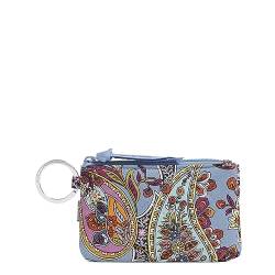 Vera Bradley Damen Deluxe Ausweisetui aus Baumwolle mit Reißverschluss und RFID-Schutz Ausweishülle, Provence Paisley von Vera Bradley