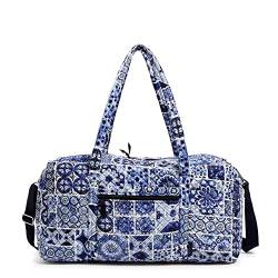 Vera Bradley Damen Große Reisetasche, Island Tile Blue-Recycelte Baumwolle von Vera Bradley