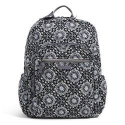 Vera Bradley Damen Iconic Campus, Signature Cotton Rucksack, Holzkohlemedaillon von Vera Bradley