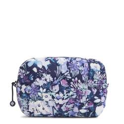 Vera Bradley Damen Kosmetiktasche, federleicht, mittelgroß, Artist's Garden Purple, Einheitsgröße von Vera Bradley