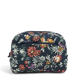 Vera Bradley Damen Kosmetiktasche aus Baumwolle, mittelgroß, Frisch geschnittenes Blumengrün, Einheitsgröße von Vera Bradley