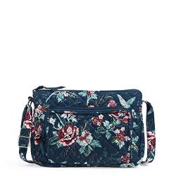 Vera Bradley Damen Little Hipster Crossbody Geldbörse RFID-Schutz Umhängetasche, Rose Toile – recycelte Baumwolle von Vera Bradley