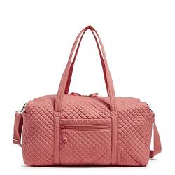 Vera Bradley Damen-Reisetasche aus Baumwolle, groß, Terra Cotta Rose – recycelte Baumwolle, Einheitsgröße von Vera Bradley