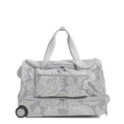 Vera Bradley Faltbare Reisetasche aus recyceltem Ripstop-Gewebe für Damen, Wolkengraues Paisleymuster, Einheitsgröße von Vera Bradley