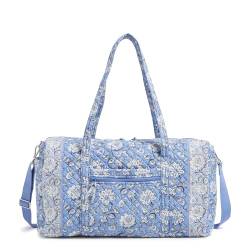 Vera Bradley Große Reisetasche aus Baumwolle für Damen, Sweet Garden Blue, Einheitsgröße von Vera Bradley