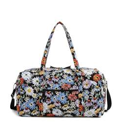 Vera Bradley Große Reisetasche aus Baumwolle für Damen, gänseblümchen, Einheitsgröße von Vera Bradley