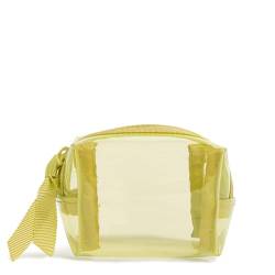 Vera Bradley Transparente Mini-Kosmetik-/Make-up-Tasche für Damen, Goldfarben/Olivgrün, Einheitsgröße von Vera Bradley