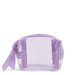 Vera Bradley Transparente Mini-Kosmetik-/Make-up-Tasche für Damen, Lila Rhapsody, Einheitsgröße, Transparenter Mini-Kosmetik-Organizer von Vera Bradley