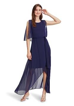 Vera Mont Damen Chiffonkleid ohne Arm, Blau, 36 von Vera Mont