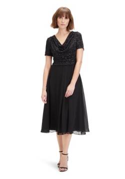 Vera Mont Damen Cocktailkleid im Glitzer-Look Patch Black/Black,48 von Vera Mont