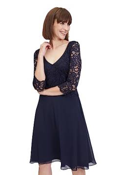 Vera Mont Cocktailkleid mit Spitze, Blau, 44 von Vera Mont