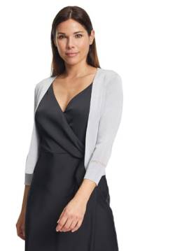 Vera Mont Damen Strickbolero ohne Verschluss Grau/Silber,L von Vera Mont