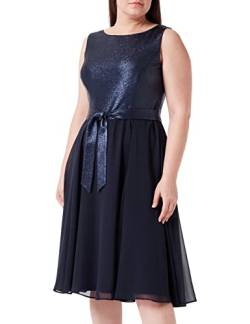 Vera Mont Damen Cocktailkleid mit Gürtel Patch Dark Blue/Dark Blue,36 von Vera Mont