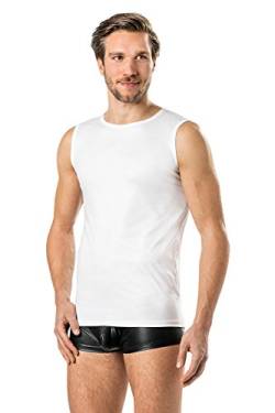 Latex Herren Shirt 0/0 Arm- Vinyl -Tank Top- Weiss VA-C47-100 (S) von Verano