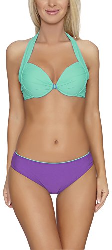 Verano Damen Bikini 1L2SS31 (Hellmint/Lila, 44) von Verano