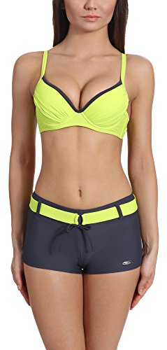 Verano Damen Bikini 4F2L31 (Zitrone/Graphit, 48) von Verano