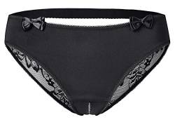 Verano Damen Slip sexy Damen Panty Ouvertslip - Open Back Lace Panty , Schwarz, XL von Verano