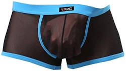 Verano Herren Shorts transparent Shorts für Männer schwarz/blau, sexy Herren Shorts transparent (L) von Verano