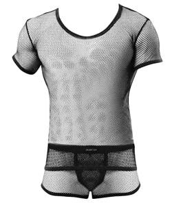 transparentes Netzshirt 1/2 Arm Herren (XXL) von Verano