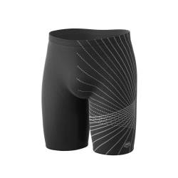 Veranobreeze Athletic Solid Swim Jammers für Herren, Langer Ausdauer-Renntrainings-Badeanzug (Mattgrau, L) von Veranobreeze