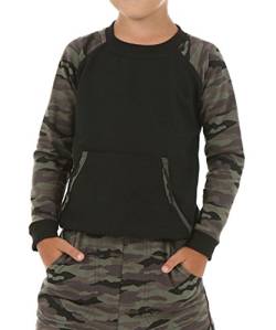 Verbelato Kinder-Sweatshirt, Camouflage, 6-13 Jahre Gr. 13 Jahre, Schwarz von Verbelato