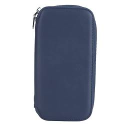 Verdant Touch Kartentasche aus PU-Leder, Diebstahlschutz, Geldbörse, Reisepasstasche, Kartenhalter, Organizer für RFID-Blockierung, Blau, mehrfarbig, 60_x_180_cm, Beauty-Etui von Verdant Touch