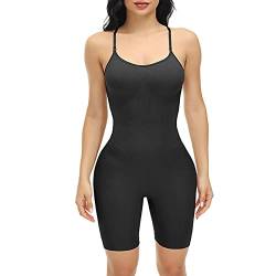 Veriliss Formende Bodys Für Damen Body Shaper Bauchweg Sculpting Shapewear Verstellbarer Schultergurt(Hose-Schwarz,M) von Veriliss